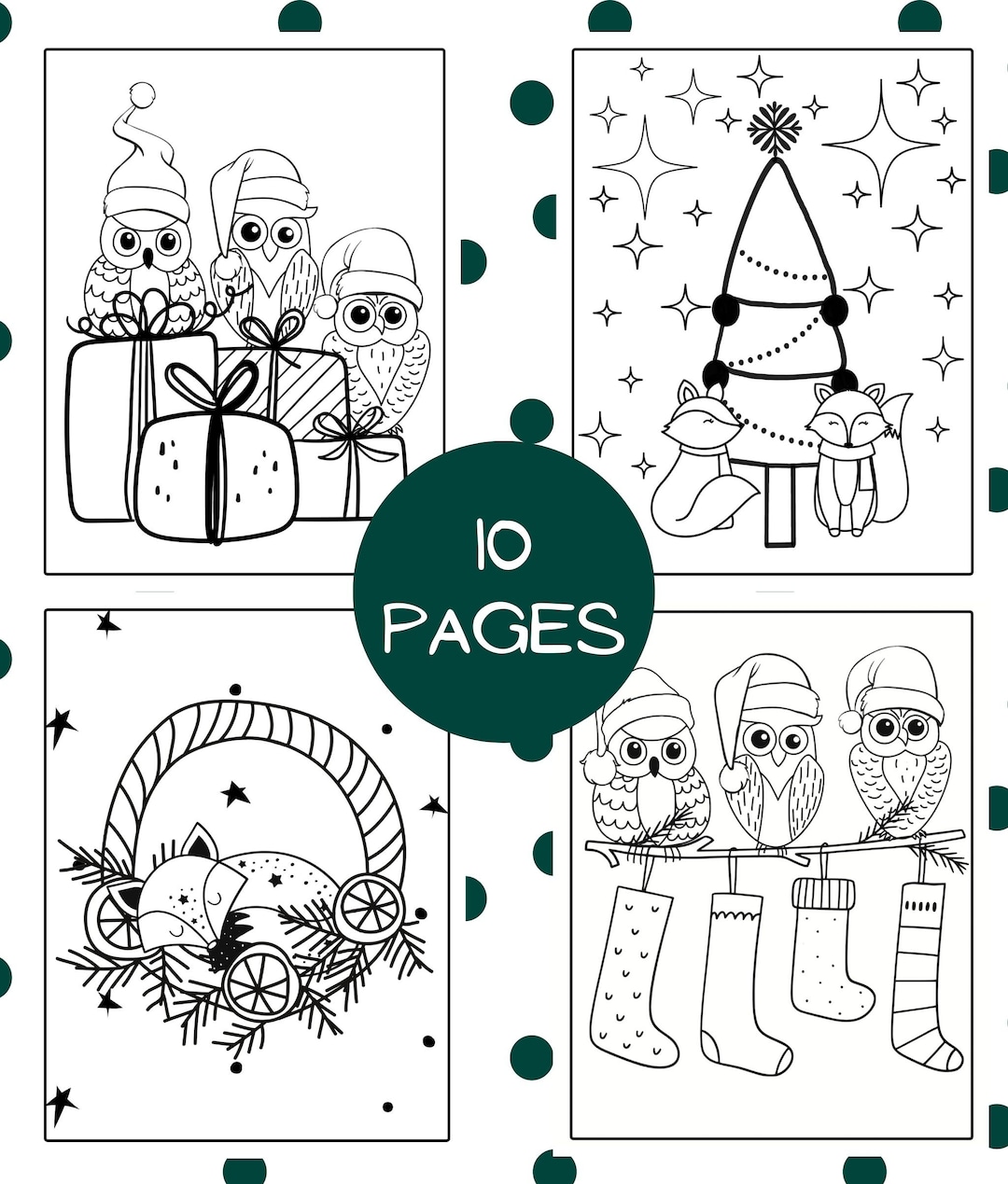 10 Animal Coloring Pages Christmas: Unleash Your Creativity and Celebrate the Holidays