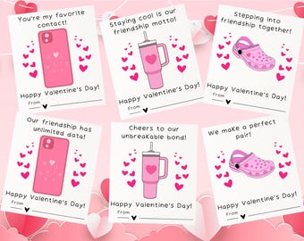 Printable Valentine&#39;s Day Classroom Cards | Valentine&#39;s Day Gift Tags | Kids Valentine&#39;s Day Cards | Trendy Valentine&#39;s Day Cards |Cute Card