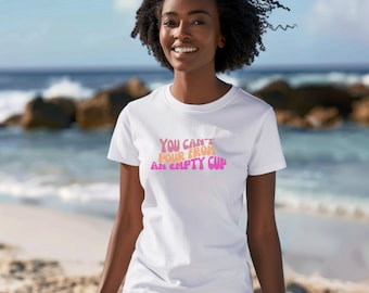Gildan 64000 White T-Shirt Mockup I African American Black Female Mock I Casual Model Mock I Beach Theme Mockup I Spring Summer Model Mockup