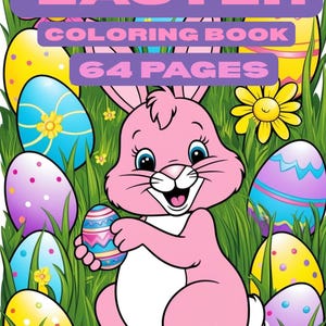 Easter Coloring Book 64 Pages (spring, Easter, Coloring Book, Printable ...