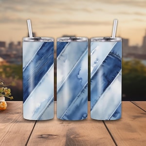 Denim Tumbler Wrap, 20 oz Skinny Tumbler, Blue Jean PNG, Denim Fabric Design, Faded Denim, Sublimation Digital Download Design, PNG PDF