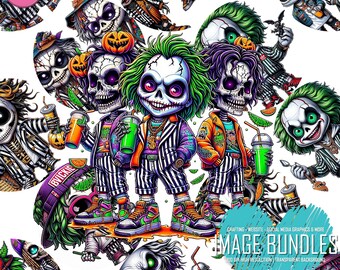 Halloween Ghouls | Urban Horror PNG | Spooky Clipart | Image Bundles for Design