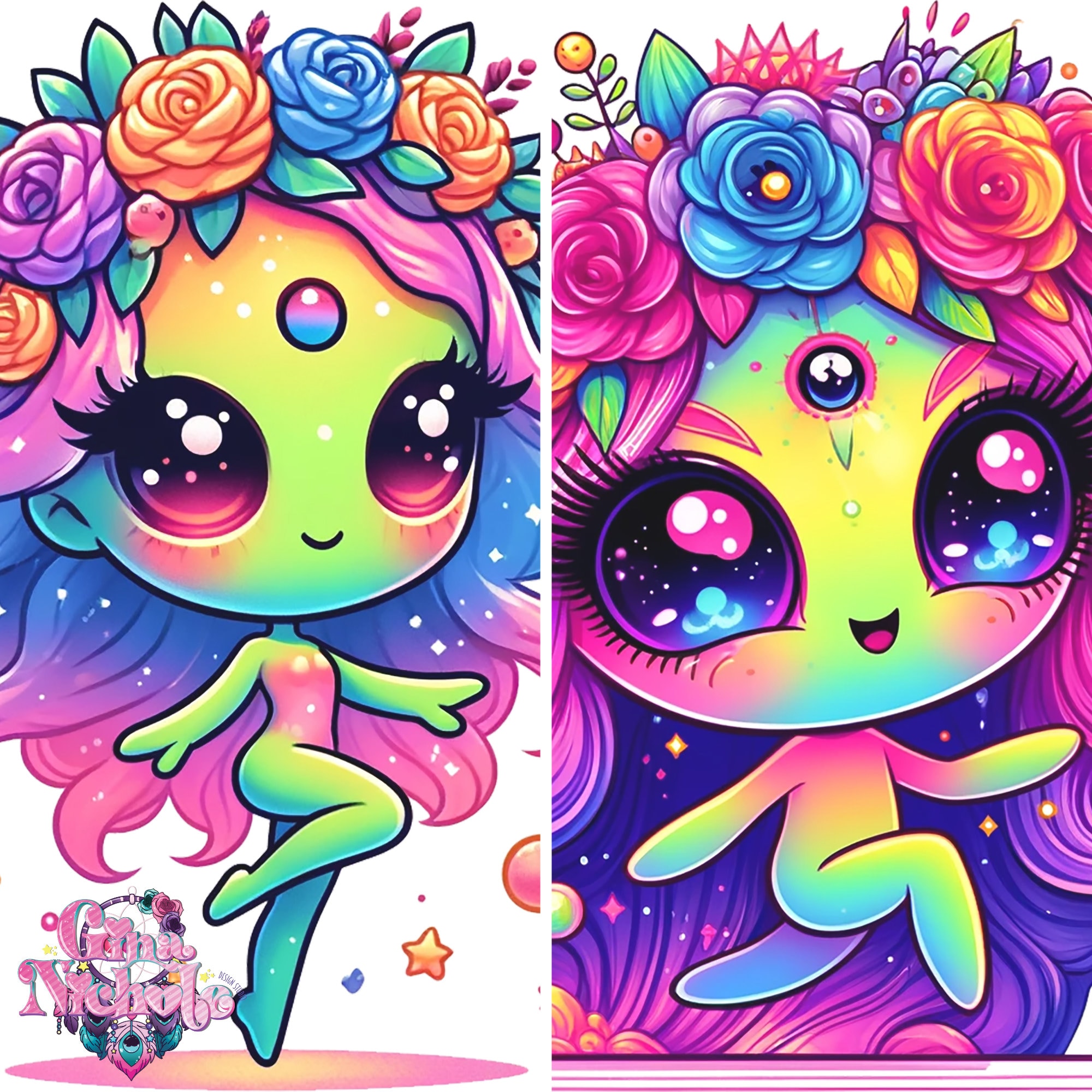 Cute Alien PNG Hippies From Outer Space Digital Images Psychedelic Cute Alien Png Hippies From Outer Space Digital Images Psychedelic