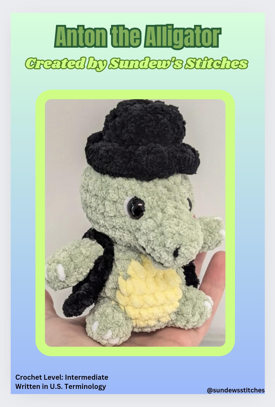 30 Alligator Crochet Patterns for Handmade Gifts, Nursery Decor, and Playful Amigurumi 17 Anton the Dressed-Up Alligator Pattern