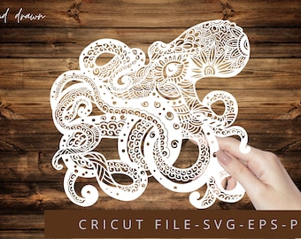 Kraken Svg, Octopus SVG, Squid Svg, Octopus Clipart, Octopus Files for Cricut, Octopus Cut Files For Silhouette, Dxf, Png, Eps, Vector