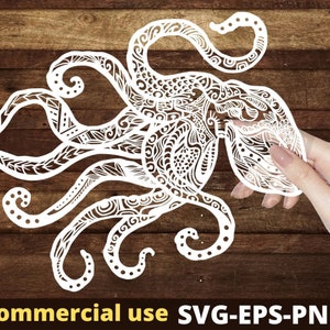 Kraken Svg, Octopus SVG, Squid Svg, Octopus Clipart, Octopus Files for Cricut, Octopus Cut Files For Silhouette, Dxf, Png, Eps, Vector