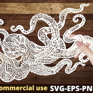 Kraken Svg, Octopus SVG, Squid Svg, Octopus Clipart, Octopus Files for Cricut, Octopus Cut Files For Silhouette, Dxf, Png, Eps, Vector