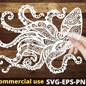 Kraken Svg, Octopus SVG, Squid Svg, Octopus Clipart, Octopus Files for Cricut, Octopus Cut Files For Silhouette, Dxf, Png, Eps, Vector