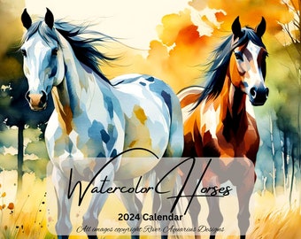 Calendar - Watercolor Horses