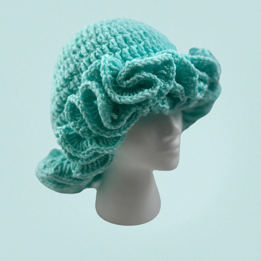 Cream Ruffle Hat Custom Crochet Ruffle Hats (made to Order) - Etsy