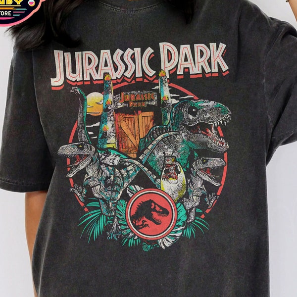 Vintage Jurassic Park Shirt, Jurassic World Dinosaur Raptor T-shirt, Isla Nublar 1993 Jurassic Tour, Disneyland Universal, Jurassic World