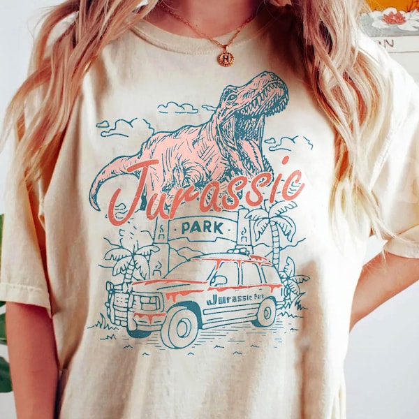 Vintage Jurassic Park Shirt, Retro Jurassic Park Entrance With Tour T-shirt, Jurassic Park Dinosaur T-Rex, Jurassic World Tee