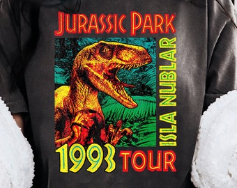 Vintage Jurassic Park Shirt, Isla Nublar 1993 Jurassic Tour T-shirt, Jurassic Park Entrance, Jurassic Park Dinosaur T-Rex, Jurassic World