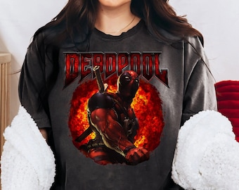 Retro Deadpool-portretshirt: Avengers MCU fan-T-shirt