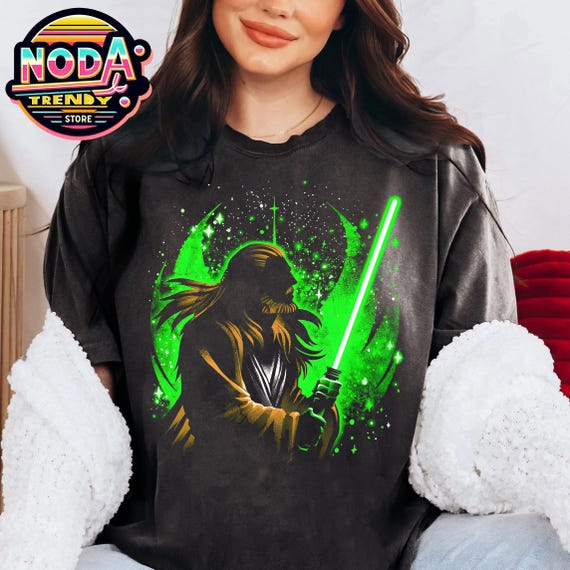Qui-Gon Jinn Silhouette Shirt: Retro Star Wars Galaxy's Edge Tee