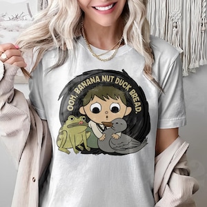 Camiseta vintage de Greg y Frog, "Over the Garden Wall", "Ohh Banana Nut Duck Bread", "Wirt and Greg", "Wonderful Harvest", "The Gentle Wind"