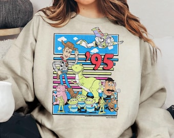 Retro Toy Story Charaktere Shirt: Woody, Buzz Lightjahre, Gruppen Tee