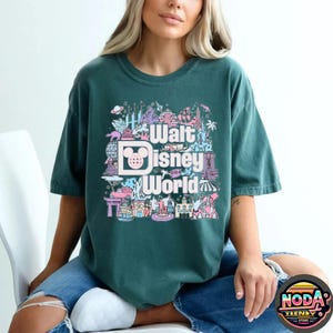 Retro Walt Disney World Comfort Colors Shirt, Disneyworld Family Shirts, Disneyworld Shirt, Epcot Center Shirt, Magic Kingdom Sweatshirt image 3