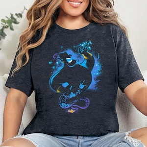 Retro Disney Aladdin Genie Portrait Shirt, Disney Genie Jinn T-shirt, Walt Disney World, The Magic Kingdom, Disneyland Vacation Tee Birthday image 1