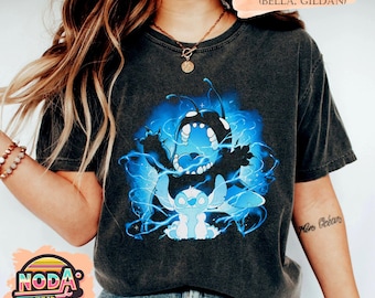 Disney Angel And Stitch paar portret shirt, Disney Lilo And Stitch T-shirt, Disneyland familie bijpassende shirt, Disney paar bijpassende shirt