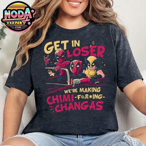 Vintage Marvel Spider-Man Deadpool Wolverine Get In Loser Shirt, Avengers Campus T-shirt, Marvel Comics, Disneyland Hollywood Studios Tee image 3