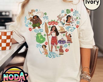 Retro Disney Princess Moana Mickey Ears Shirt, Disney Moana Tshirt, Magic Kingdom Tee, Wdw Disneyland Girl Trip Shirt, Disney Birthday Girl