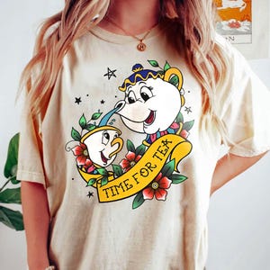 Retro Disney Beauty And The Beast Chip And Mrs. Potts Shirt, Disney Tea Pot And Cup, Disney Mother'S Day, Walt Disney World, Disneyland Trip