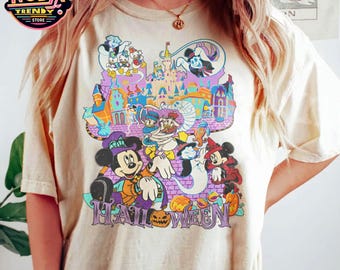 Koszulka Disneya z motywem Halloween Myszka Miki i Przyjaciele, Koszulka Myszka Miki nie jest taka straszna, Disneyland Wesołego Halloween, Rodzinna wycieczka na Halloween w Disneyland