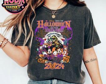 Halloween On The High Seas Mickey New Costume 2024 Shirt, Disney Cruise Line 2024 Tshirt, Disney Halloween Cruise, Mickey'S Not So Scary Tee