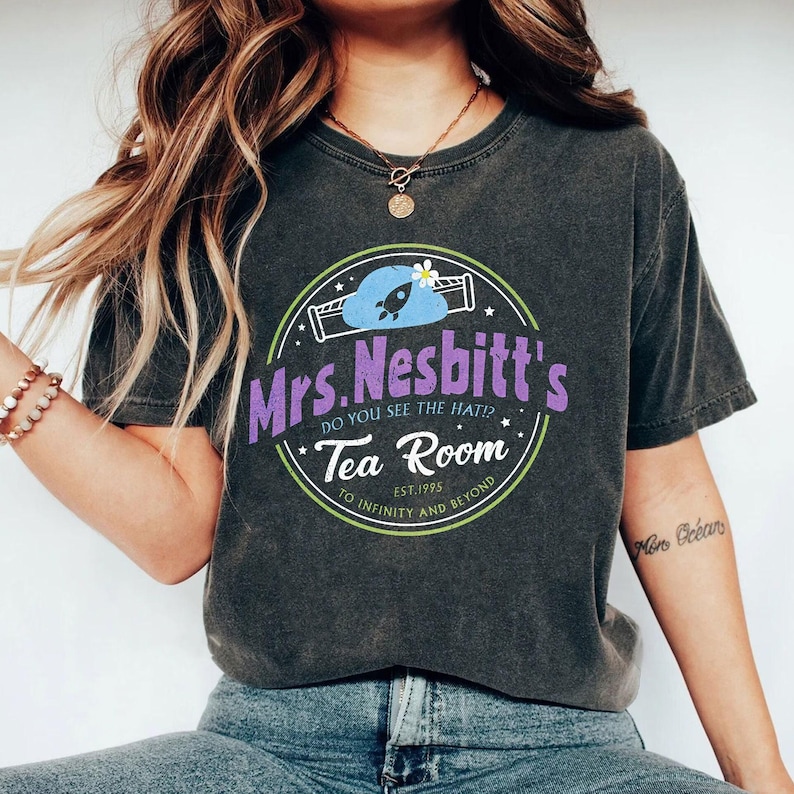 Retro Disney Toy Story Mrs. Nesbitt’S Tea House Shirt, Buzz Lightyear Bo Peep T-shirt, Walt Disney World, Disneyland Vacation Tee image 1