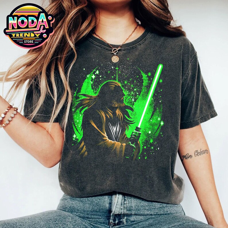 Camiseta con silueta de Qui-Gon Jinn: camiseta retro de Star Wars Galaxy's Edge imagen 3