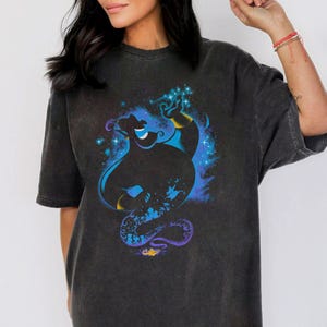 Retro Disney Aladdin Genie Portrait Shirt, Disney Genie Jinn T-shirt, Walt Disney World, The Magic Kingdom, Disneyland Vacation Tee Birthday image 4