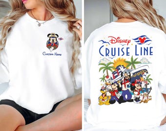 2 Sided Disney Cruise Line Mickey And Friends Shirt, Disney Wish Fantasy Magic Wonder, Personalized Mickey Cruise, Family Cruise Vacation