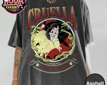 Vintage Disney Bösewichte Cruella 101 Dalmatiner Shirt, Die Königin der Mean Tshirt, Retro Cruella, Disney Bösewichte unfair Ever After Shirt