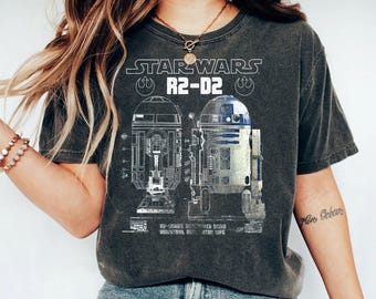 Retro R2-D2 Schematic Shirt - Star Wars Droid Portrait Tee