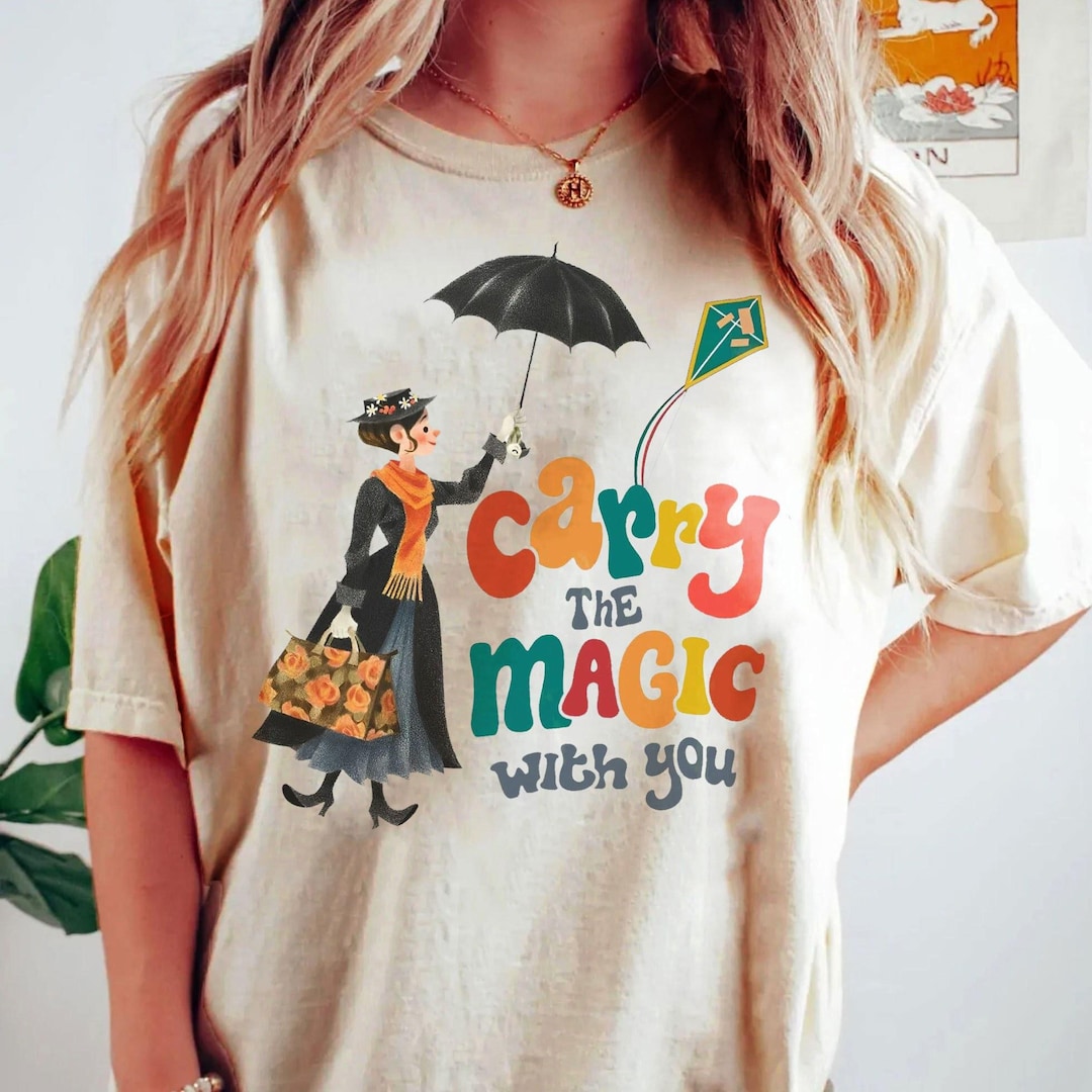 Buy Retro Disney Mary Poppins Shirt, Carry the Magic With You T-shirt, the  Magic Kingdom, Walt Disney World, Disneyland Vacation Tee Online in India 