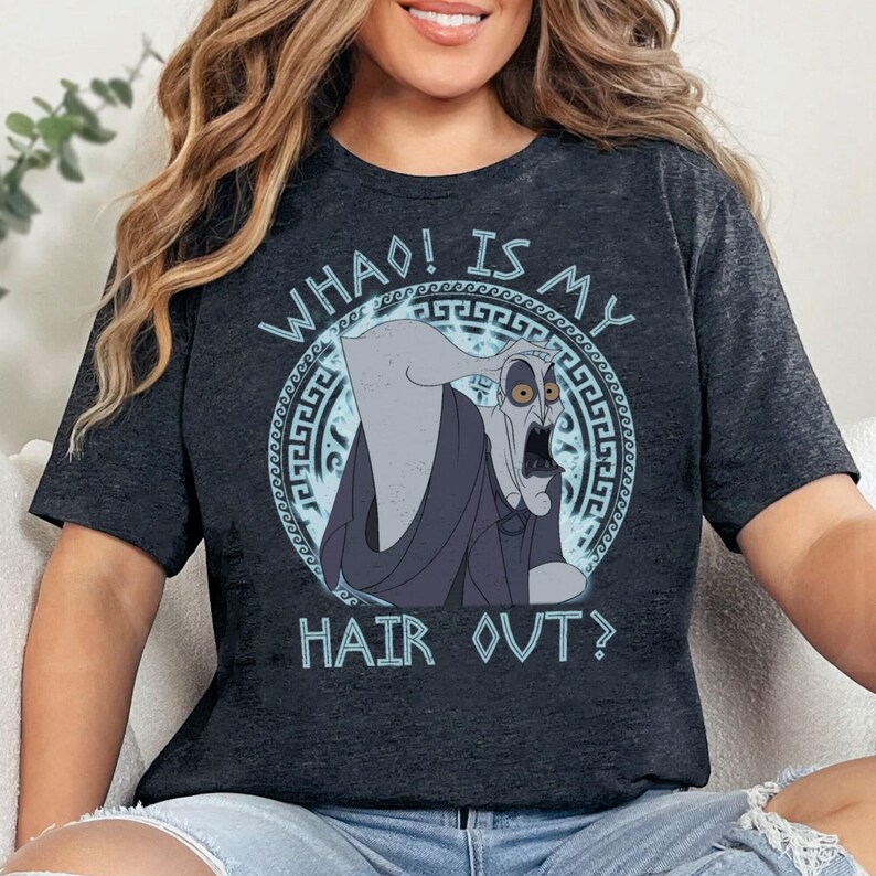 Retro Disney Hercules Hades Villains Shirt, Whao! Is My Hair Out T-shirt, Disney Villains, Walt Disney World, Disneyland Vacation Tee image 4