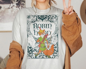 Retro Disney Robin Hood Maid Marian Little John Shirt, Wdw Magic Kingdom T-shirt, Disney Vacation Tee, Disneyland Trip Tee Birthday Gift
