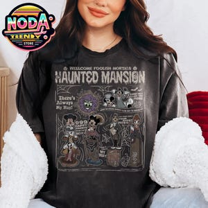 Camiseta vintage de la Mansión Encantada de Halloween de Disney, camiseta de la fiesta de Halloween de Mickey no tan aterradora 2024, Disney Halloween, Disneyland Halloween