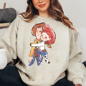 Retro Toy Story-sweater: Woody en Jessie, Disneyland-T-shirt afbeelding 1
