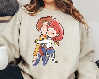 Retro Toy Story Sweatshirt: Woody and Jessie, Disneyland Tee