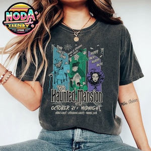 Retro Disney Halloween Haunted Mansion Shirt, Hitchhiking Ghosts Leota Hatbox Ghost Tshirt, Disneyland Halloween, Disney&#39;s Spooky Season