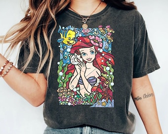 Koszulka Ariel Stained Glass: Koszulka z Księżniczką Małej Syrenki