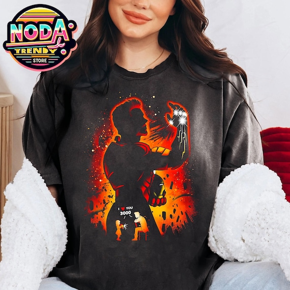 Retro Marvel Avengers Ironman Silhouette Portrait Shirt, Avengers Campus T-shirt, Marvel Comics, Marvel Family Matching, Infinity War Tee