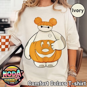 Disney Baymax Halloween Pumpkin Fall Shirt, Pumpkin Baymax T-shirt, Baymax Halloween Fall Shirt, Baymax Mickey Ears Shirt, Trick Or Treat