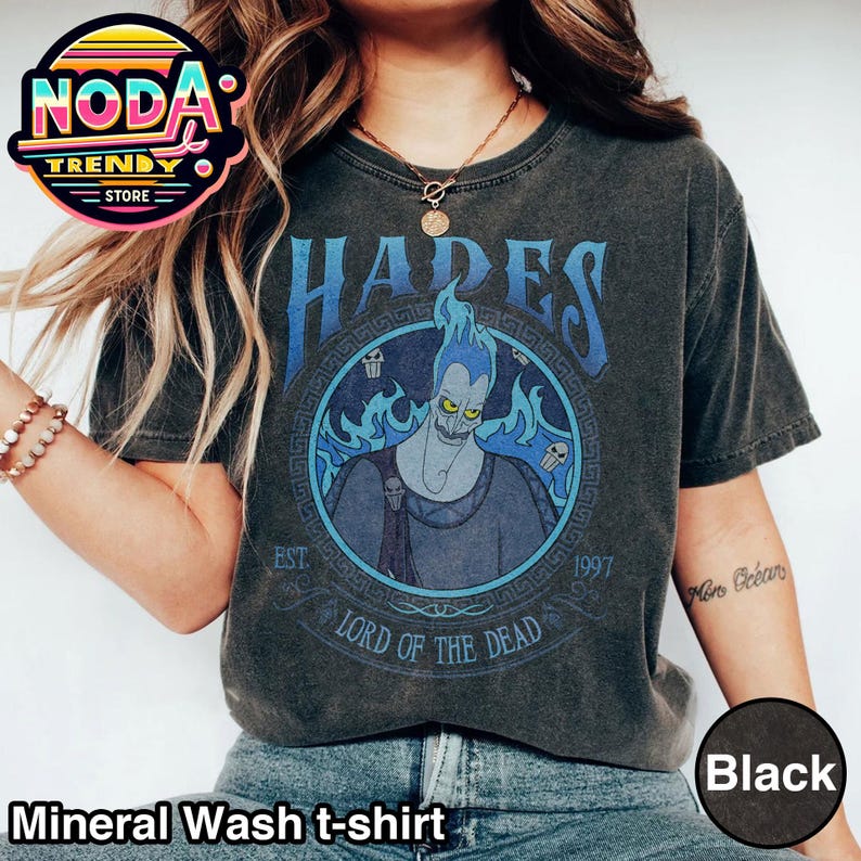 Vintage Disney Villains Hades Hercules-tröja, Disney Villains Unfair Ever After-tröja, Underjordens gud, Hollywood Studios-tröja bild 1