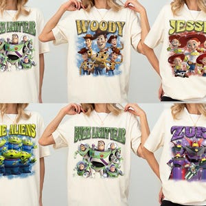 Vintage Toy Story Characters Custom Shirt, Infinity And Beyond Tshirt, You&#39;Ve Got A Friend In Me, Disney Pixar, Buzz Lightyear, Woody Jessie