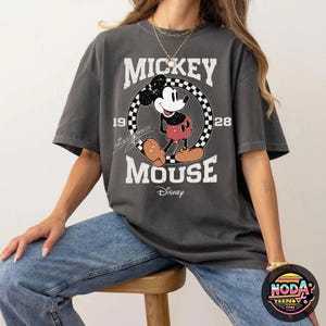 Comfort Colors® Vintage Disney Mickey Mouse 1928 Shirt, Checkered Mickey Sweatshirt, Classic Mickey Shirt, Disney Trip Shirt