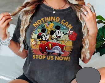 レトロディズニー ミッキー＆ミニー プルート シャツ、Nothing Can Stop Us Now Tシャツ、ミッキー ランナウェイ レールウェイ Tシャツ、ディズニーランド トリップ Tシャツ、誕生日プレゼント