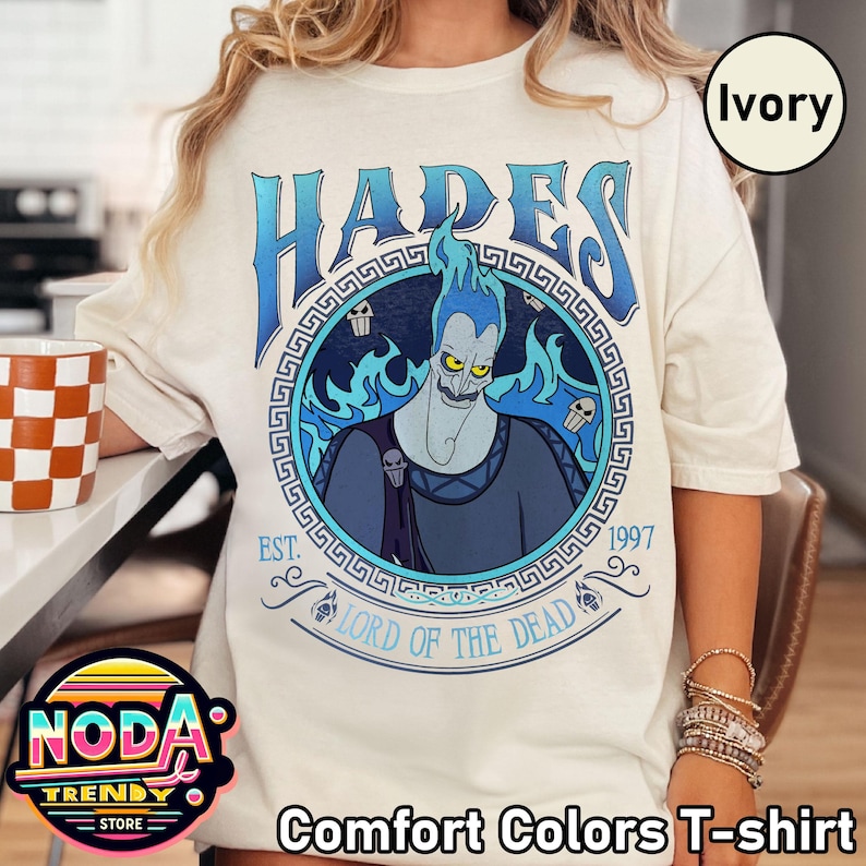 Vintage Disney Villains Hades Hercules-tröja, Disney Villains Unfair Ever After-tröja, Underjordens gud, Hollywood Studios-tröja bild 3